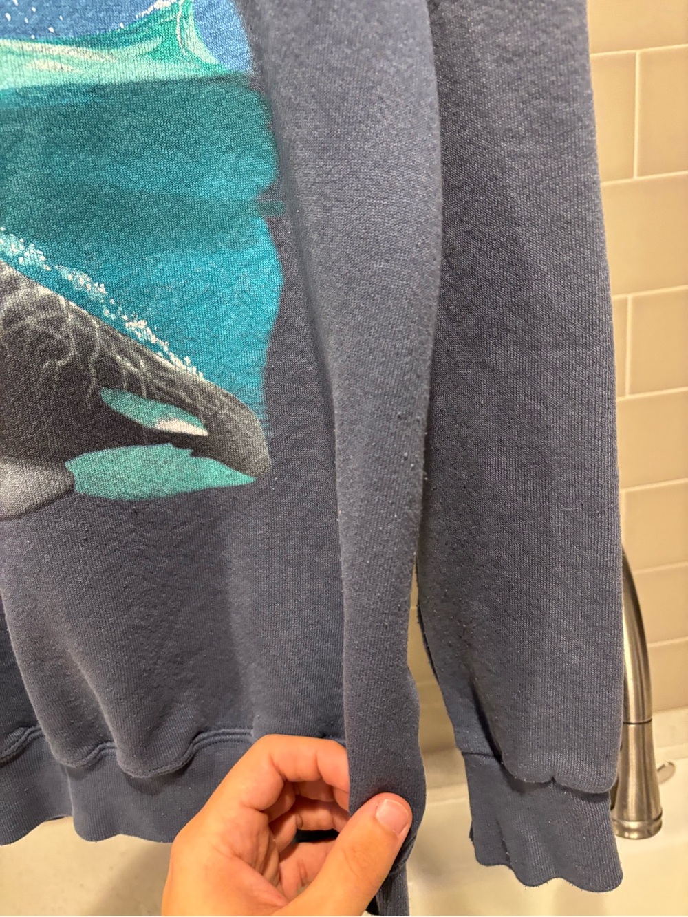 Vintage 90s Sea World Graphic Crewneck Sweatshirt Tultex Size M - Picture 6 of 7